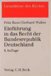 Produktbild: Einf&uuml;hrung in das Recht der Bundesrepublik Deutschland