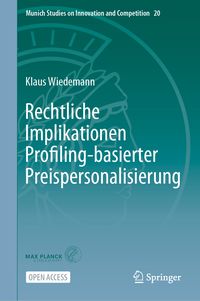 Produktbild: Rechtliche Implikationen Profiling-basierter Preispersonalisierung