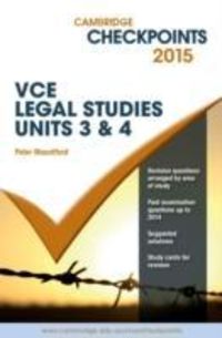 Produktbild: Mountford, P: Cambridge Checkpoints VCE Legal Studies Units