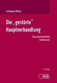 Produktbild: Die &bdquo;gest&ouml;rte&ldquo; Hauptverhandlung
