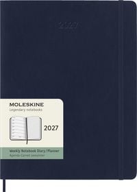 Produktbild: Moleskine 12 Monate Tageskalender 2027, XL, 1 Tag = 1 Seite, rechts linierte Seite, Weicher Einband, Saphir