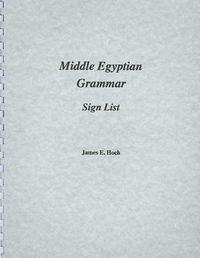 Produktbild: Middle Egyptian Grammar: Sign List