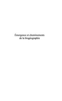Produktbild: Emergence et cheminements de la biogeogr