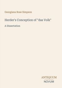 Produktbild: Herder's Conception of "das Volk"