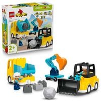 LEGO DUPLO Town 10475 Baufahrzeuge – 3-in-1-Set, Lernspielzeug 2 Jahre