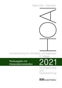 'HOAI 2021 - Textausgabe Mit Interpolationstabellen' Von 'Rainer Eich ...