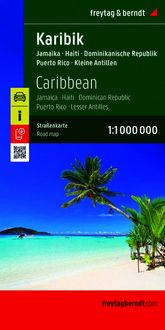 Produktbild: Freytag & berndt Stra&szlig;enkarte Karibik, Jamaika - Haiti - Dominikanische Republik - Puerto Rico 1:1 Mio.