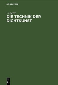 Produktbild: Die Technik der Dichtkunst