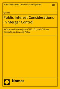 Produktbild: Public Interest Considerations in Merger Control