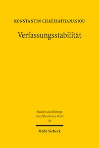 Produktbild: Verfassungsstabilit&auml;t