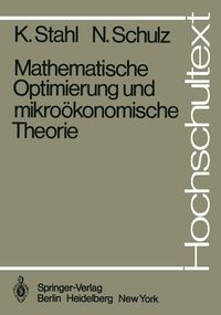 Produktbild: Mathematische Optimierung und mikro&ouml;konomische Theorie
