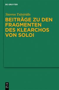 Produktbild: Beitr&auml;ge zu den Fragmenten des Klearchos von Soloi