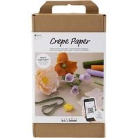 Produktbild: Creativ Company DIY Sets Krepppapier Starter Kreativ Set Krepppapier, Sortierte Farben, 105 g, Kreativ Box