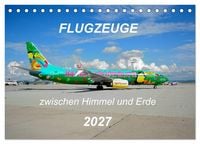 Produktbild: Flugzeuge zwischen Himmel und Erde (Tischkalender 2027 DIN A5 quer), CALVENDO Monatskalender