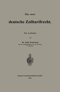 Produktbild: Das neue deutsche Zolltarifrecht