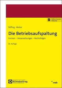 Produktbild: Die Betriebsaufspaltung