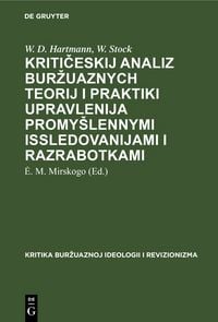 Produktbild: Kritičeskij analiz buržuaznych teorij i praktiki upravlenija promy&scaron;lennymi issledovanijami i razrabotkami