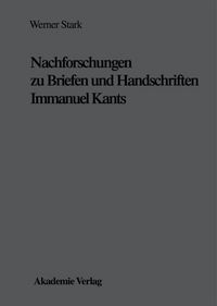 Produktbild: Nachforschungen zu Briefen und Handschriften Immanuel Kants