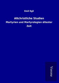 Produktbild: Altchristliche Studien