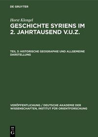 Produktbild: Historische Geographie und allgemeine Darstellung