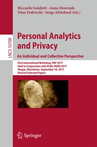 Produktbild: Personal Analytics and Privacy. An Individual and Collective Perspective