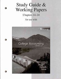 Produktbild: Study Guide & Working Papers for Use with College Accounting Chapters 14-24