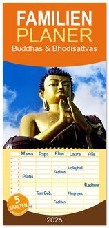 Produktbild: Familienplaner 2026 - Buddhas & Bhodisattvas mit 5 Spalten (Wandkalender, 21 x 45 cm) CALVENDO