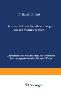 Produktbild: Wissenschaftliche Ver&ouml;ffentlichungen aus den Siemens-Werken