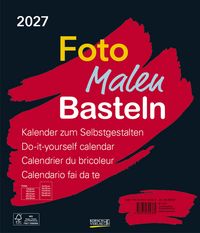 Produktbild: Foto-Malen-Basteln Bastelkalender schwarz gro&szlig; 2027