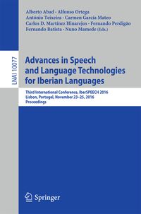 Produktbild: Advances in Speech and Language Technologies for Iberian Languages