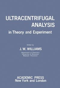 Produktbild: Ultracentrifugal Analysis in Theory and Experiment