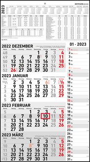 Bild vom Artikel 4-Monatskalender Kombi 2023 - Büro-Kalender 33x58,8 cm (geöffnet) - mit Datumsschieber - Zettler - 961-0011 vom Autor 