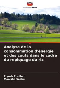 Produktbild: Analyse de la consommation d'&eacute;nergie et des co&ucirc;ts dans le cadre du repiquage du riz