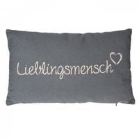 Produktbild: Graues Deko-Kissen, Lieblingsmensch,