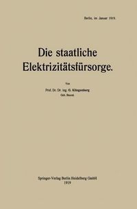 Produktbild: Die staatliche Elektrizit&auml;tsf&uuml;rsorge