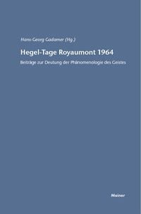 Produktbild: Hegel-Tage Royaumont 1964