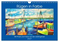 Produktbild: R&uuml;gen in Farbe - Mit Pinsel und Farbe auf der Lieblingsinsel (Wandkalender 2027 DIN A4 quer), CALVENDO Monatskalender