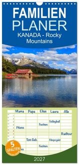 Produktbild: Familienplaner 2027 - KANADA - Rocky Mountains mit 5 Spalten (Wandkalender, 21 x 45 cm) CALVENDO