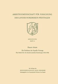 Produktbild: Die Probleme des Rapallo-Vertrags