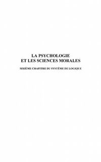Produktbild: Psychologie et les sciences morales