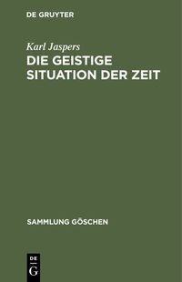 Produktbild: Die geistige Situation der Zeit