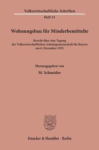 Produktbild: Wohnungsbau f&uuml;r Minderbemittelte.