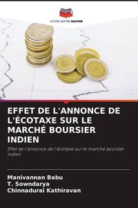 Produktbild: Effet De L'annonce De L'&eacute;cotaxe Sur Le March&eacute; Boursier Indien