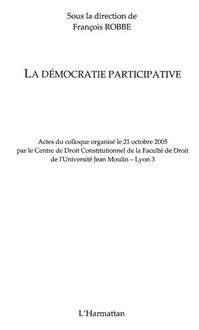 Produktbild: Democratie participative