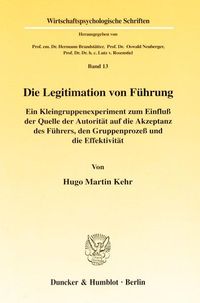 Produktbild: Die Legitimation von F&uuml;hrung.