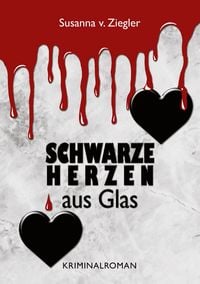 Produktbild: Schwarze Herzen aus Glas