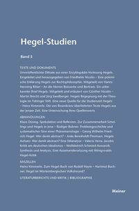 Produktbild: Hegel-Studien Band 5