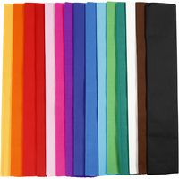 Produktbild: Creativ Company Krepppapier, L 2,5 M, B 50 cm, 22 g, sortierte Farben, 15 Lage