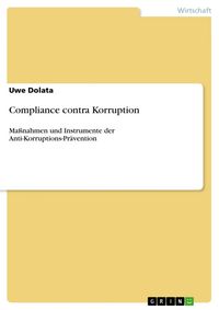 Produktbild: Compliance contra Korruption