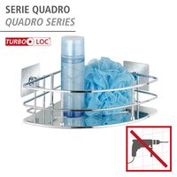 bestellen ohne bohren Eckablage Quadro, Edelstahl Turbo-Loc® Befestigen rostfrei, online